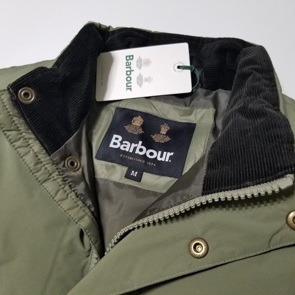 Barbour Grassland Baffle Quilted Gilet Vest Light Moss Green M L $280 - Picture 7 of 16